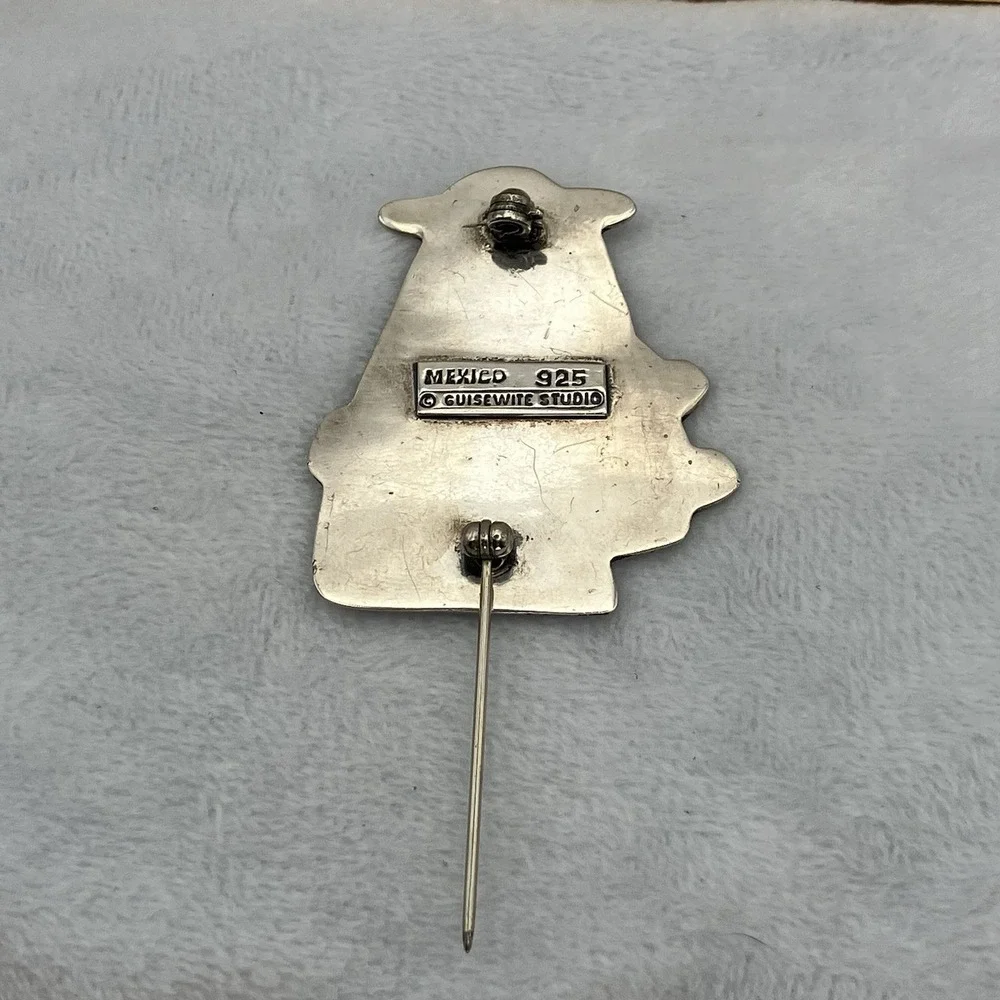 Vtg Cathy Guisewite Comic Strip  Sterling Silver 925 Mexico Brooch Pin Shopping